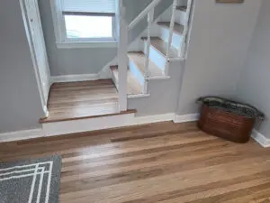 Wood flooring stairs