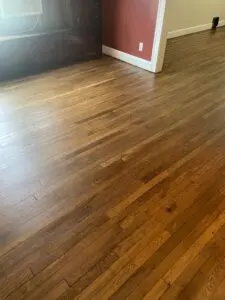 A wooden floor clean and shinning